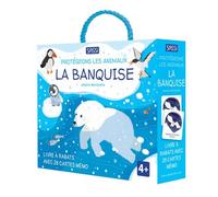 Sarah Guilmault – Protégeons les animaux : La banquise – Coffret 1 livre à rabats et 28 cartes mémo