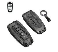 Protéger la clé Heavy Key Fob Cover for Ford, Case Fits for F150 Explorer Fusion Escape Edge Expedition Full Protection - F550 Bronco Maverick Mustang Keychain Accessories (Black, 4 Buttons)