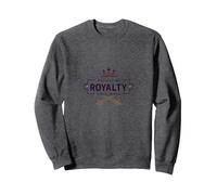 Protéger la royauté Depuis la Naissance : Couronne Royale et épées Sweatshirt, Unisexe pour Adultes, Chiné Foncé, XXL