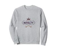 Protéger la royauté Depuis la Naissance : Couronne Royale et épées Sweatshirt, Unisexe pour Adultes, Gris Chiné, S