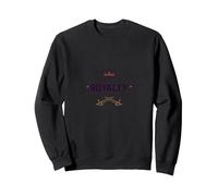 Protéger la royauté Depuis la Naissance : Couronne Royale et épées Sweatshirt, Unisexe pour Adultes, Noir, S
