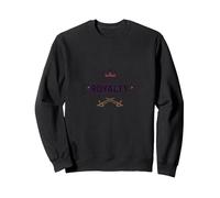 Protéger la royauté Depuis la Naissance : Couronne Royale et épées Sweatshirt, Unisexe pour Adultes, Noir, XL