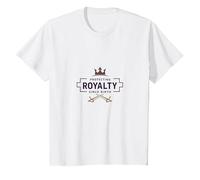Protéger la royauté Depuis la Naissance : Couronne Royale et épées T-Shirt, Enfant, Blanc, 4 Ans