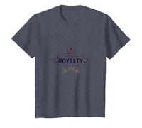 Protéger la royauté Depuis la Naissance : Couronne Royale et épées T-Shirt, Enfant, Bleu Chiné, 8 Ans
