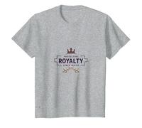Protéger la royauté Depuis la Naissance : Couronne Royale et épées T-Shirt, Enfant, Gris Chiné, 4 Ans
