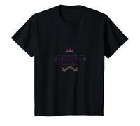 Protéger la royauté Depuis la Naissance : Couronne Royale et épées T-Shirt, Enfant, Noir, 10 Ans