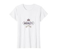 Protéger la royauté Depuis la Naissance : Couronne Royale et épées T-Shirt, Femme, Blanc, 3XL