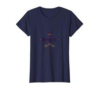 Protéger la royauté Depuis la Naissance : Couronne Royale et épées T-Shirt, Femme, Bleu Marine, 3XL