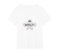 Protéger la royauté Depuis la Naissance : Couronne Royale et épées T-Shirt, Femme Grandes Tailles, Blanc, 2X