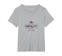 Protéger la royauté Depuis la Naissance : Couronne Royale et épées T-Shirt, Femme Grandes Tailles, Gris Chiné, 3X