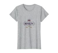 Protéger la royauté Depuis la Naissance : Couronne Royale et épées T-Shirt, Femme, Gris Chiné, M