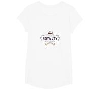 Protéger la royauté Depuis la Naissance : Couronne Royale et épées T-Shirt, Fille, Blanc, S