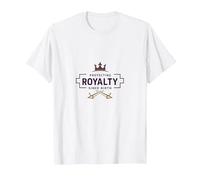 Protéger la royauté Depuis la Naissance : Couronne Royale et épées T-Shirt, Homme, Blanc, XL