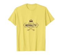 Protéger la royauté Depuis la Naissance : Couronne Royale et épées T-Shirt, Homme, Citron, 3XL