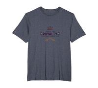 Protéger la royauté Depuis la Naissance : Couronne Royale et épées T-Shirt, Homme Grandes Tailles, Bleu Chiné, 3X Tall