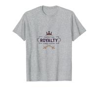 Protéger la royauté Depuis la Naissance : Couronne Royale et épées T-Shirt, Homme, Gris Chiné, L