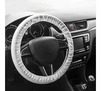 Protéger Le Volant Couvre-Volants jetables, Accessoires de Voiture Transparents, Couvre-Volant en Plastique, Protecteur de Volant (Translucent-50pcs)(Translucent-50pcs)