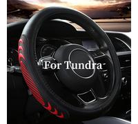 Protéger Le Volant Housse de Volant en Cuir pour Toyota Tacoma 4Runner Tundra, 15,5-16 Pouces, Housse de Volant de Voiture avec Particules de Massage antidérapantes (Rouge)