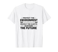 Protéger l'environnement Respecter la Terre Préserver l'avenir T-Shirt Graphique avec Valeur