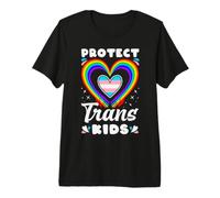 Protéger Les Enfants Trans, cœur transgenre, fierté LGBT T-Shirt Haut de Gamme