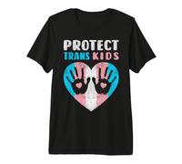 Protéger Les Enfants Trans, cœur transgenre, fierté LGBT T-Shirt Haut de Gamme