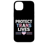 Protéger Les Vies Trans LGBTQ+ Pride Equality Support Design Coque pour iPhone 14 Plus