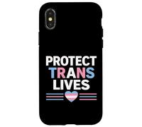 Protéger Les Vies Trans LGBTQ+ Pride Equality Support Design Coque pour iPhone X/XS