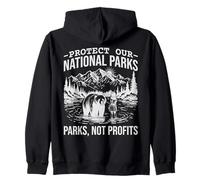 Protéger nos parcs nationaux Randonnée Conservation de la nature Rétro Sweat à Capuche