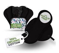 Protèges-slip lavables réutilisables avec imprimé antidérapant pour ados (S, x7); lavables à haute T°, 100% respirants, protection douce en coton bio pour pertes blanches et usage quotidien (sans PUL)