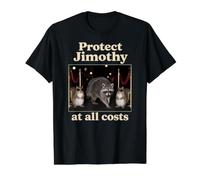 Protégez Jimothy At All Costs Funny Raton Laveur Meme Trash Panda T-Shirt Graphique avec Valeur, Homme, Noir, L