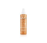 Protégez la peau sensible de vos enfants en toute simplicité - VICHY LABORATOIRES Spray Fluide Solaire Enfant SPF 50+ Résistant à l'Eau, 200mL