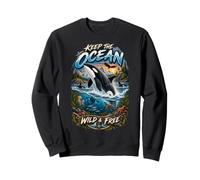 Protégez l'Océan Sauvage pour Les Amoureux des Orcas Sweatshirt