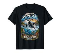 Protégez l'Océan Sauvage pour Les Amoureux des Orcas T-Shirt Graphique avec Valeur