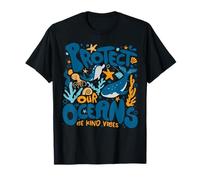 Protégez nos océans Sauvez l'océan Cute Dolphin Be Kind Vibes T-Shirt
