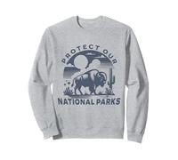 Protégez nos parcs nationaux et résistez à Save Nature Bison Buffalo Sweatshirt