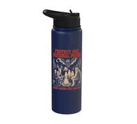 Protégez nos parcs nationaux Mothman Cryptid Weirdcore Horror Stainless Steel Insulated Water Bottle