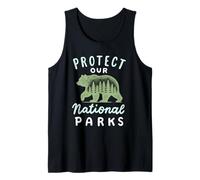 Protégez nos parcs nationaux ours USA Nature Randonnée Camping Débardeur