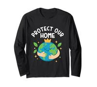 Protégez Notre Maison | Jour de la Terre | Cute Planet Hug Crown Kawaii Kids Manche Longue