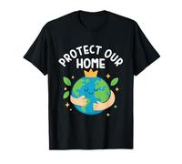 Protégez Notre Maison | Jour de la Terre | Cute Planet Hug Crown Kawaii Kids T-Shirt