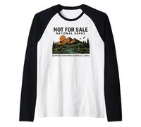 Protégez Notre Parc National rétro Vintage Pas à Vendre Support Manche Raglan