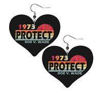Protégez Roe V Wade 1973 boucles d'oreilles en cuir pour femmes balancent boucle d'oreille goutte coeur pendentif avec crochet cadeaux pour fille adulte
