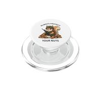 Protégez Toujours Vos Noix Écureuil Mignon Portant Un Style Militaire PopSockets PopGrip pour MagSafe