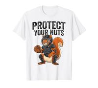 Protégez Vos Noix Attrape-écureuils T-Shirt Graphique avec Valeur, Homme, Blanc, S