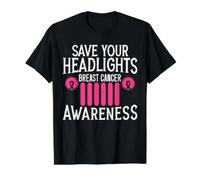 Protégez Vos phares Contre Le Cancer du Sein T-Shirt Graphique avec Valeur, Homme, Noir, S