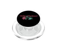 Protégez Votre Paix Illustration de Rose Sauvage épineuse Rouge PopSockets PopGrip pour MagSafe
