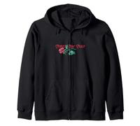 Protégez Votre Paix Illustration de Rose Sauvage épineuse Rouge Sweat à Capuche