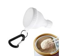 Protein Powder Container - Supplement Storage Bottle, 2.6 Inches Leak Proof Design with Secure Sealing, Portable Funnel, Carry Solution, Fitness Aid for Gym Fitness Workout Body Building Home Kitchen