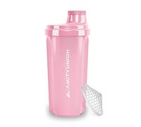 Protein Shaker 500 ml "Heaven" étanche, sans BPA avec tamis cliquable et balance pour shakes de lactosérum crémeux, coupes de fitness pour isolats et concentrés sportifs, original en Rose corail