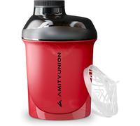 Protein Shaker Protein Shake Deluxe 400 Ml Nano - Shaker Protéiné Étanche, Sans Bpa Avec Tamis Et Balance Pour Shakes De Poudre De Protéine De Lactosérum Crémeux - Concentrés Rouge Noir