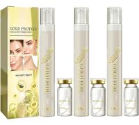 Protein Thread Lifting Set, Soluble Protein Thread and Nano Gold Essence Combination, Absorbable Collagen Thread for Face Lift,Reduce Fine Lines Wrinkle. (3pcs)